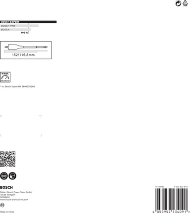 Bosch EXPERT Self Cut Speed 鏟形鑽頭套裝 8 件組。.