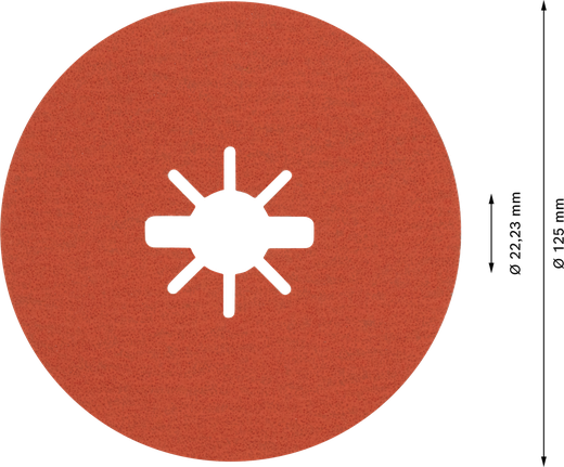 Bosch R782 X-LOCK 纖維盤 125 毫米 80 號砂紙.