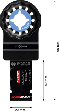 用於金屬切割的Bosch EXPERT MetalMax 多功能刀片。.