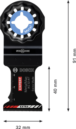 EXPERT MetalMax AIZ 32 AIT 魔切機刀片 40 x 32 公釐 Bosch EXPERT MetalMax AIZ 32 AIT 硬質合金多功能刀片。.