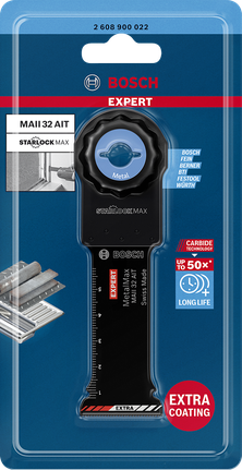 EXPERT MetalMax MAII 32 AIT 多功能工具刀片 70 x 32 公釐 Bosch MetalMax MAII 32 AIT 多功能工具刀片 70 x 32 毫米.