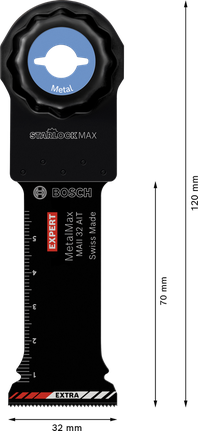 EXPERT MetalMax MAII 32 AIT 多功能工具刀片 70 x 32 公釐 Bosch MetalMax MAII 32 AIT 硬質合金多工具刀片。.