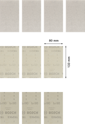 Bosch EXPERT M480 砂磨網組 80x133mm 各種砂粒。.