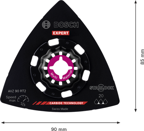 Bosch EXPERT AVZ 90 RT2 硬質合金砂磨板 90 毫米。.