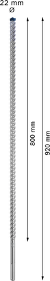 Bosch EXPERT SDS max-8X 鎚鑽頭 22x920 毫米。.