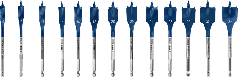 Bosch EXPERT 自切速度鏟形鑽頭套裝 13 件組。.