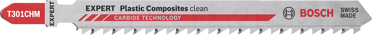 用於塑膠複合材料的BoschT301CHM 曲線鋸鋸條。.