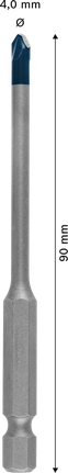 Bosch HEX-9 硬陶瓷鑽頭，4 x 90 毫米.