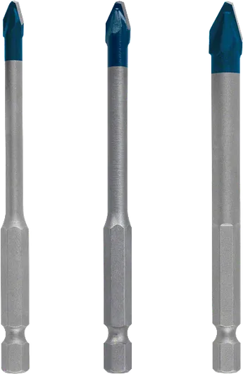 HEX-9 超耐久超硬磁磚專業款鑽頭套組 Bosch EXPERT 硬陶瓷 HEX-9 鑽頭套裝 3 件。