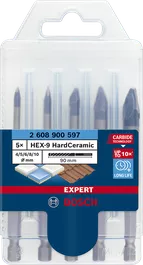 HEX-9 超耐久超硬磁磚專業款鑽頭套組