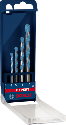 EXPERT MultiConstruction CYL-9 鑽頭套裝 4/5/6/8 公釐 4 件式 Bosch MultiConstruction 鑽頭套裝 4/5/6/8 毫米.