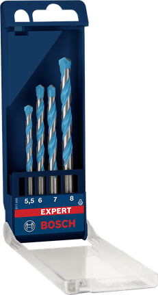 EXPERT MultiConstruction CYL-9 鑽頭套裝 5.5/6/7/8 公釐 4 件式 BoschMultiConstruction 鑽頭套裝 5.5–8 毫米.