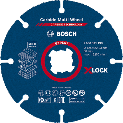Bosch EXPERT 多材料硬質合金切割盤 X-Lock。