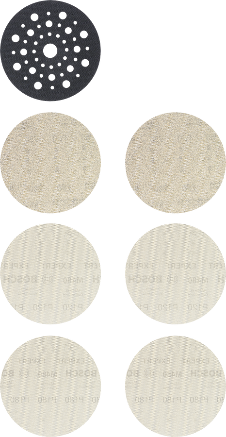 Bosch EXPERT M480 入門套件 125 毫米砂磨盤套裝。.