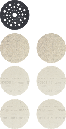 Bosch EXPERT M480 入門套件 125 毫米砂磨盤套裝。.