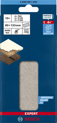 Bosch砂磨網組 80×133 毫米.