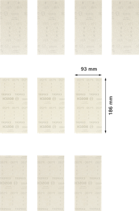 Bosch EXPERT M480 打磨網套裝 93x186 毫米 10 件裝。.