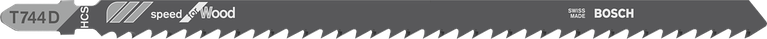 線鋸片 - Speed for Wood Bosch曲線鋸刀片 T 744 D 適用於快速切割木材。.