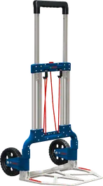 Bosch鋁製 Caddy 可折疊手推車，方便運輸。.