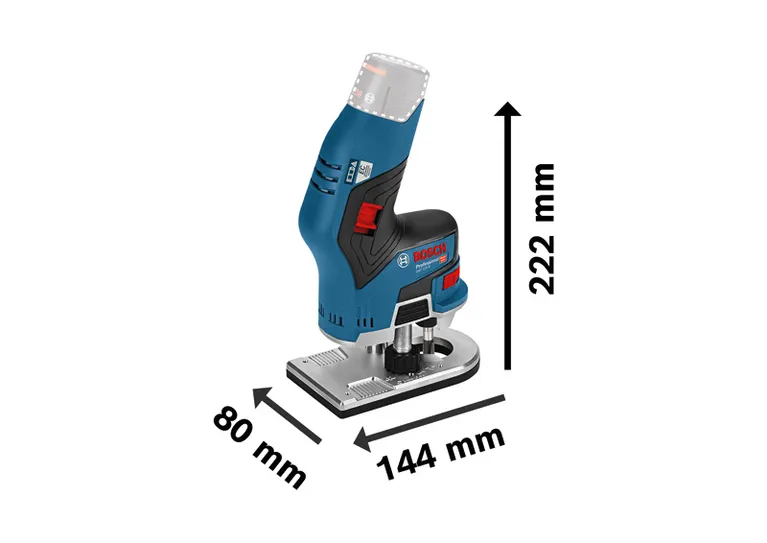 Bosch 12V-8 無線掌上路由器，體積小巧。.