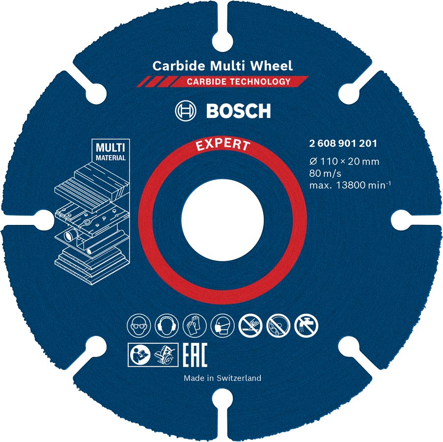 Bosch EXPERT 多材料硬質合金切割片 110x20mm。
