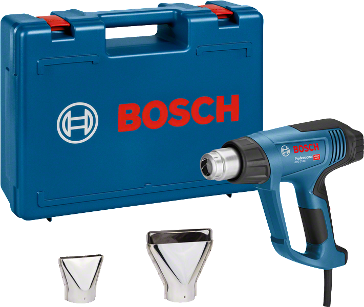 Bosch 23-66 熱風槍，附外殼和兩個噴嘴。.