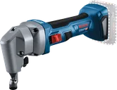 Bosch 18V-16 無線咬邊機，用於金屬板切割。.