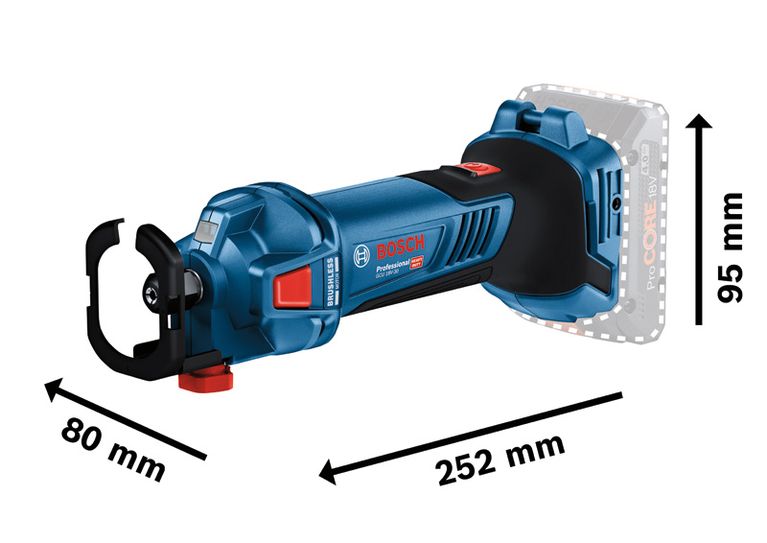 Bosch 18V-30 無線幹牆路由器，設計緊湊。.