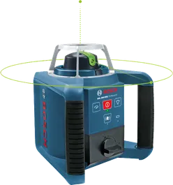 Bosch 300 HVG 旋轉雷射調平工具，精度高。.
