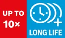 10倍長壽命.