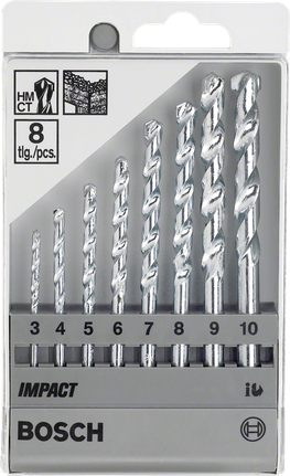 CYL-1 水泥鑽頭 3/4/5/6/7/8/9/10 mm (8 入) Bosch8 件組衝擊鑽頭套裝.