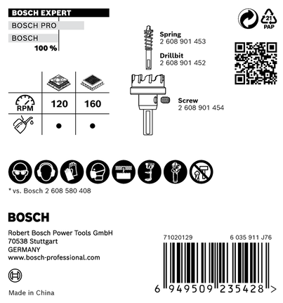 EXPERT Sheet Metal 圓穴鋸 100 公釐 EXPERT Sheet Metal 圓穴鋸 100 公釐