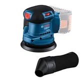 Bosch 185-LI 隨機軌道砂光機，附灰塵過濾器。