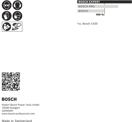 Bosch C470 砂紙套裝 100×150 毫米 60/120/180 10 件
