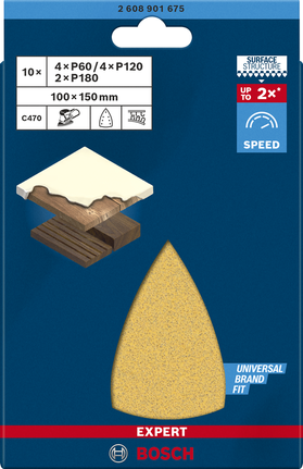 Bosch砂紙組 100×150 毫米.