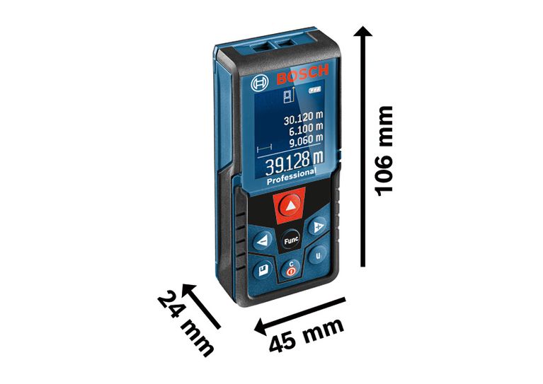 帶有數字顯示的BoschGLM 400 雷射測量儀。.
