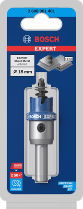 EXPERT Sheet Metal 圓穴鋸 18 公釐 EXPERT Sheet Metal 圓穴鋸 18 公釐