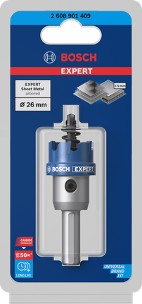 EXPERT Sheet Metal 圓穴鋸 26 公釐 EXPERT Sheet Metal 圓穴鋸 26 公釐