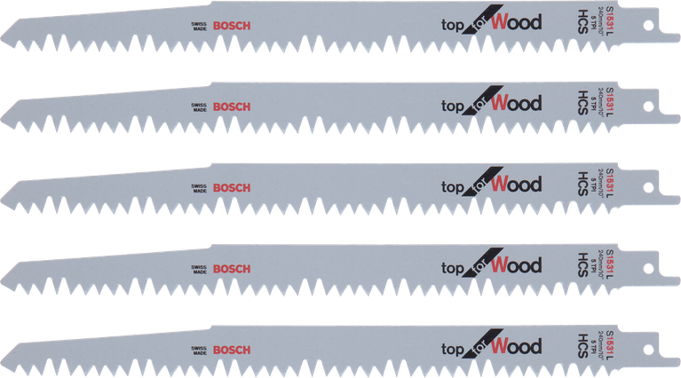Bosch 1531 L 木材鋸片，長度 240 mm。.