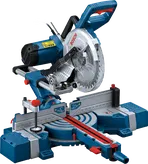 Bosch 254 D 滑動斜切鋸可實現精確的角度切割。.