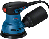 Bosch 125 隨機軌道砂光機，附集塵器。