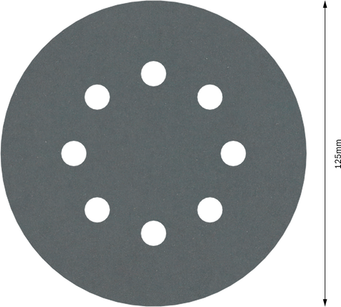 PRO F355 專業款砂磨砂輪片,125 mm,G600,5 件組 Bosch F355 砂磨盤 125 mm G600,附 8 個孔。.