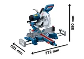 Bosch 254 D 斜切鋸，具有可調切割角度。