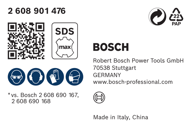 Bosch max 尖頭鑿子轉接器 400 mm。.