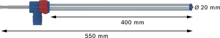 EXPERT SDS Clean plus-8X 四溝鎚鑽鑽頭套裝 20 x 400 x 550 Bosch EXPERT SDS Clean plus-8X 鎚鑽頭 20x400x550。.