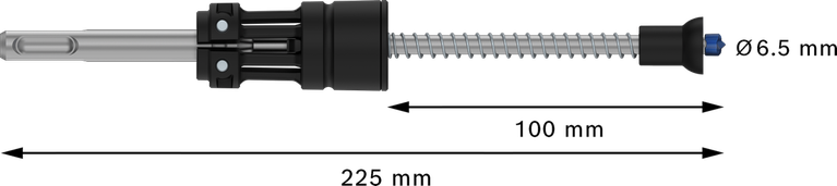EXPERT SDS Clean plus-8X 四溝鎚鑽鑽頭 6.5 x 100 x 225 Bosch EXPERT SDS Clean plus-8X 鎚鑽頭,6.5 毫米。.