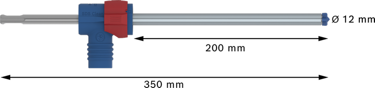 EXPERT SDS Clean plus-8X 四溝鎚鑽鑽頭套裝 12 x 200 x 350 Bosch EXPERT SDS Clean plus-8X 12mm 鎚鑽頭 350mm。.