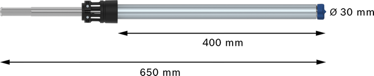 EXPERT SDS Clean max-8X 五溝鎚鑽鑽頭 30 x 400 x 650 BoschEXPERT SDS Clean max-8X 鎚鑽頭 30x400x650 毫米.