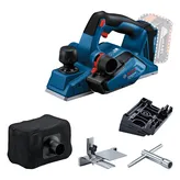 Bosch 185-LI 無線刨床，附集塵袋和配件。