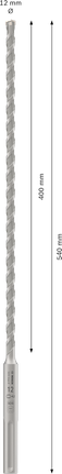 PRO SDS max-4 四溝鎚鑽鑽頭,12 x 400 x 540 mm Bosch PRO SDS max-4 鎚鑽頭 12x400x540 毫米。.